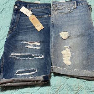 2 pair Levis denim shorts